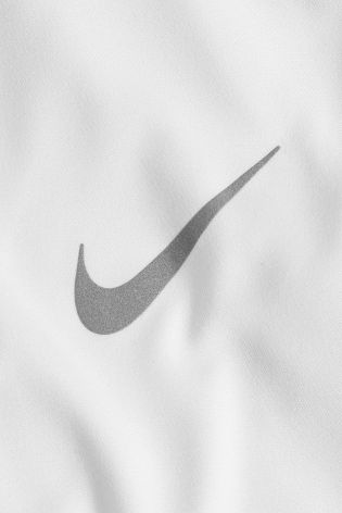 White Nike Run Dri-FIT Miler Short Sleeve Tee